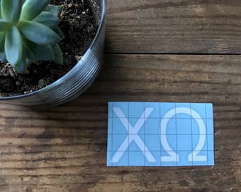 Chi Omega Vinyl Sticker
