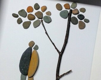 Unique wedding gift from Ireland personalized pebble art love