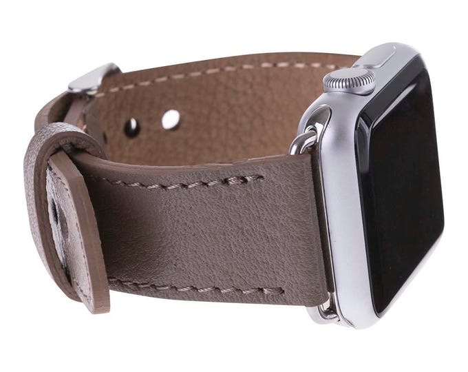 Genuine Leather Band for Apple Watch,  Husband Boyfriend Gift, Apple Watch Leather Band 38 mm, 42mm for 1 and Series 2 in FloatherBeige