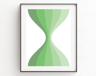 Mid Century Modern Wall Print, Mid Century Modern Print Art, Modern Geometric Wall Poster, Mid Century Wall Print, Green Abstract Wall Print
