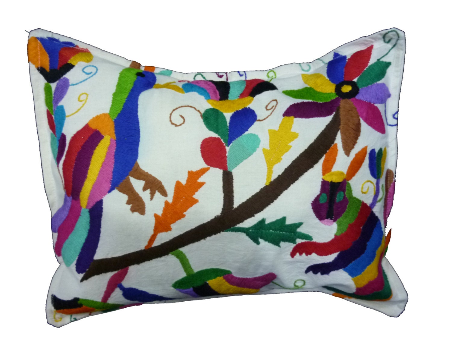 Mexican pillow cover Mexican embroidered pillow case