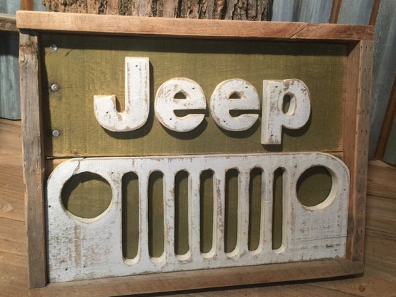Rustic Pallet Jeep Decor Jeep Sign Wood Sign Jeep Grill