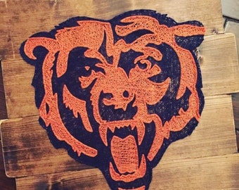 Chicago Bears Wall Art bear string art | etsy Chicago Bears Wall Art bear string art | etsy