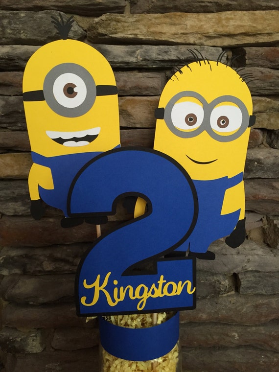 Minion Inspired Birthday Centerpiece Minion Party Decor Happy