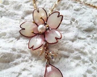 Resin Cherry Blossom Pedant