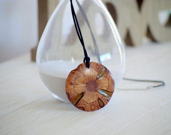 Australian gift-boho jewelry - Banksia necklace, boho necklace, long necklace, gift for her, rustic pendant, wooden pendant, wooden necklace