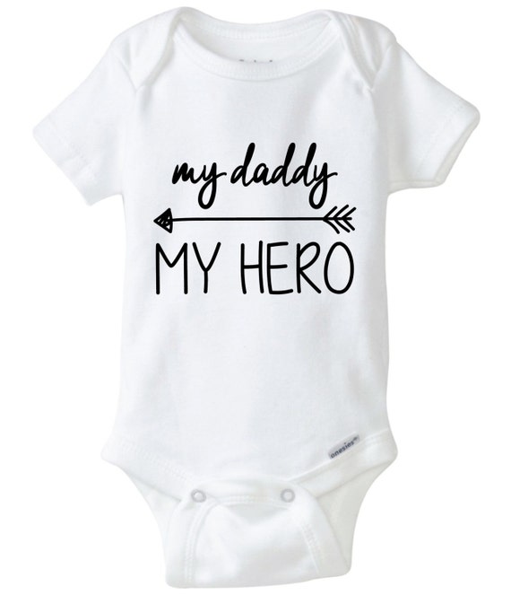 My Daddy My Hero Arrow Baby Onesie Design SVG DXF EPS