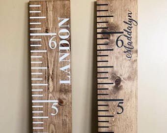 Wood Ruler Large | Vintage Growth Chart | Oversized Ruler | Wooden Growth Chart | Growth Ruler | Baby Shower Gift | Nursery Growth Chart