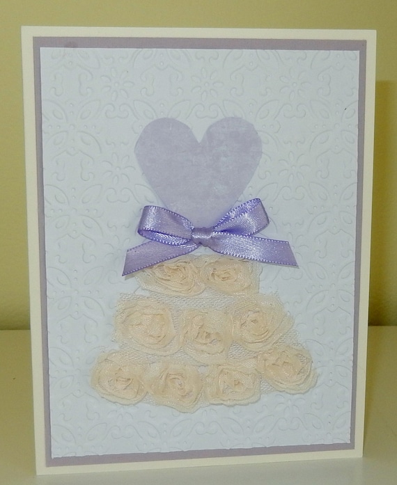 Bridal Shower Card Handmade Bridal Shower Card 6.5 x 5 Wedding