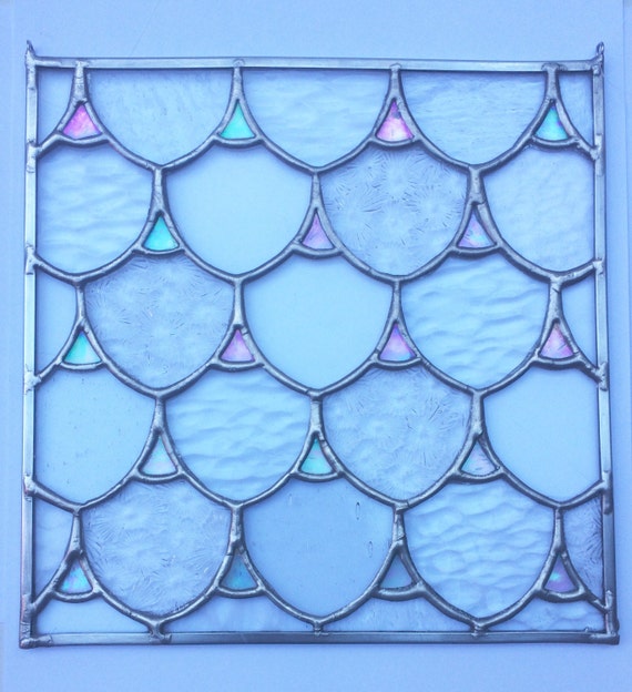 Handmade Mermaid/Fish Scales Stained glass