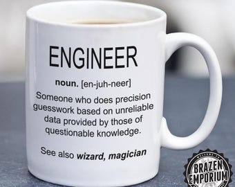 Engineer Mug, Engineer Definition Funny Mug, Mechanical Engineer Mug, Engineer Gifts Coffee - Tea Mug