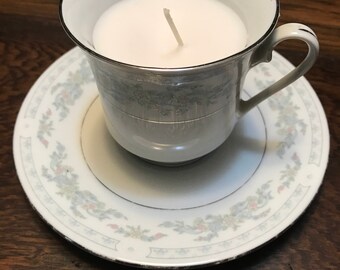 Tea cup candle