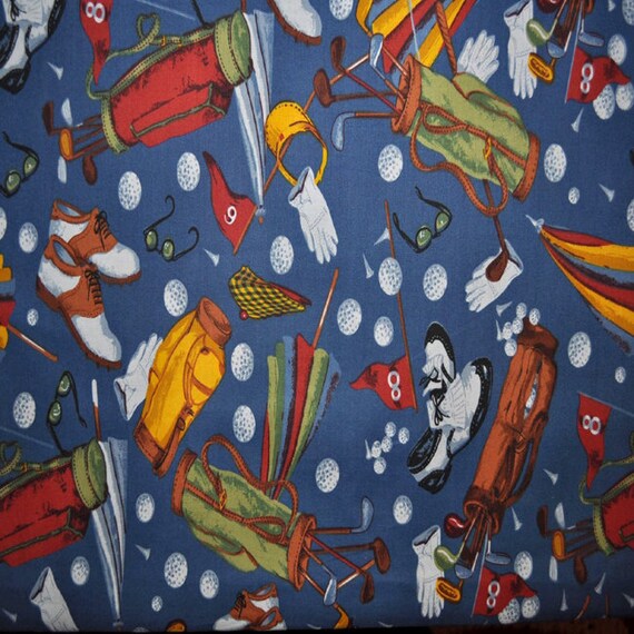 Golf Cotton Fabric (By The Yard) from CHARDICRAFT on Etsy Studio
