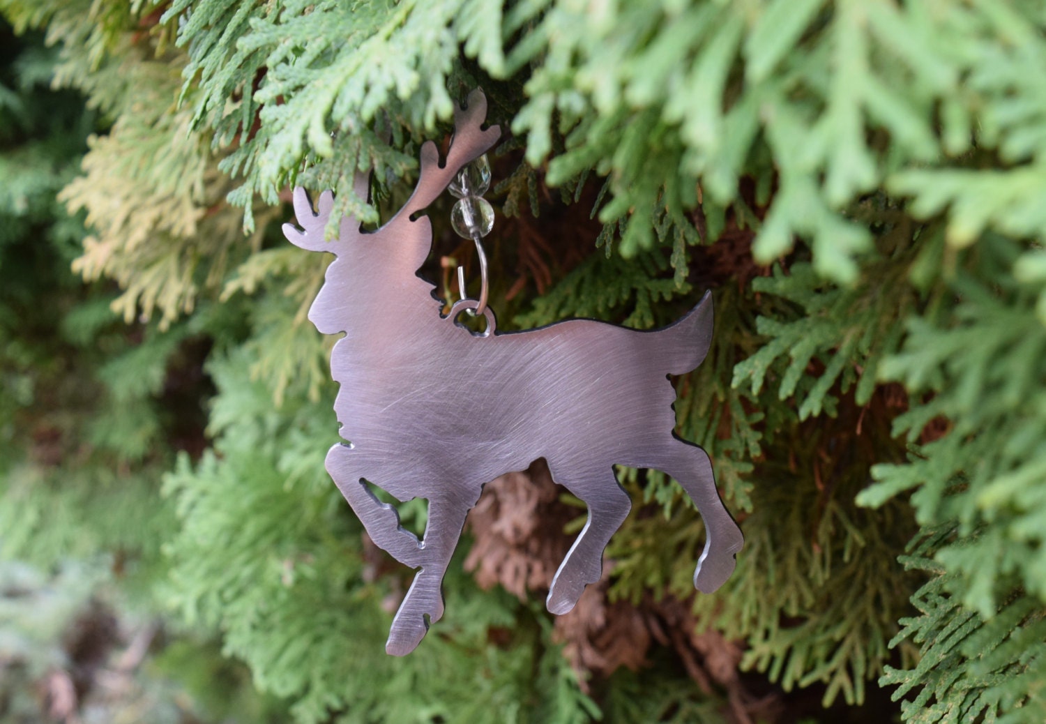 Reindeer Metal Ornaments, Deer Ornament, Rudolph, Christmas Ornament