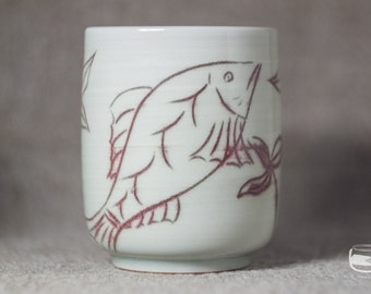 One Yunomi tea cup for Japanese tea - handmade *0617