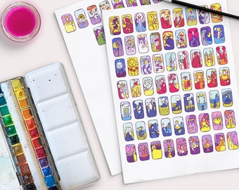 Vivid Journey Tarot Stickers - for journaling - DIGITAL DOWNLOAD