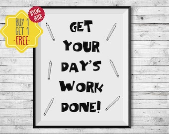 Student gifts, School desk, Motivational quotes, Student planner, Kids planner, Pencils, Kids wall decor, Nursery wall art, children room