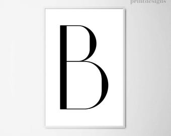 Letter b poster | Etsy