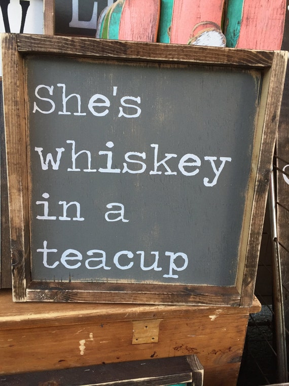 whiskey in teacup