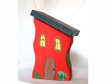 Wooden house Wood toy Wood house Christmas gift Toy house Wooden toy Room decor Kids toy Home decor Kitchen decorDecoration house Eco toy