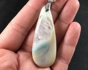Druzy Agate Stone Pendant Necklace