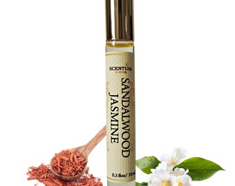 On Sale Sandalwood Jasmine Perfume Oil, Sandalwood Jasmine Perfume Roll On, Vegan Perfume, Natural Perfume Oil, Gift Idea