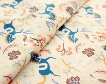Rifle Paper Co Fabric, Les Fleurs, Cotton + Steel, Spring 2016, RJR Fabric, Carousel Blush, Premium Fabric, Half Metre