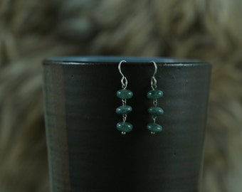 Teal 3-tier Apatite Earrings
