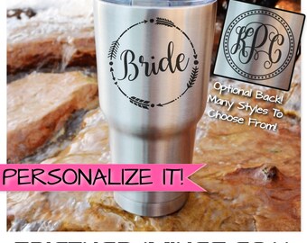 YETI or RTIC Engraved Tumbler, Bride Gift Ideas, Bride Gift From Maid Of Honor, Bride Gift From Groom, Bride Gift From Mom, Bride Yeti