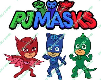 PJ Masks svg files, dxf files, eps files, png files, Studio3 files - Download - Cut File, Clipart - Cricut Explorer - Silhouette Cameo