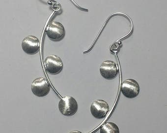 Sterling silver dangle earrings (small circles)