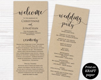 Items similar to Wedding Program Board, Ceremony Program, Wedding ...