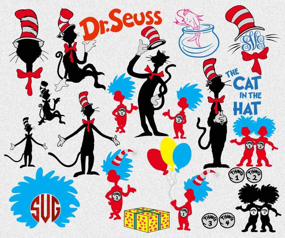 The Cat In The Hat Svg Dr. Seuss Svg Cut File Dr By Kartprints