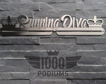 IMPERFACT ITEMS SALE Medal Rack - Running Diva with acrylic Gems