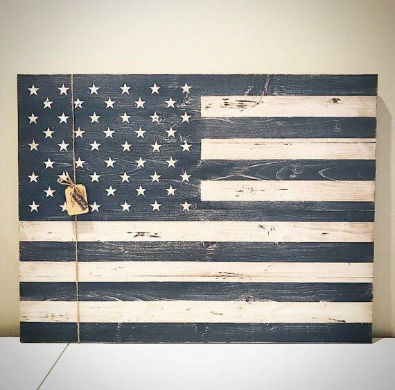 Wood American Flag Sign Distressed Rustic Wooden Plank USA Wood American Flag Sign Distressed Rustic Wooden Plank USA
