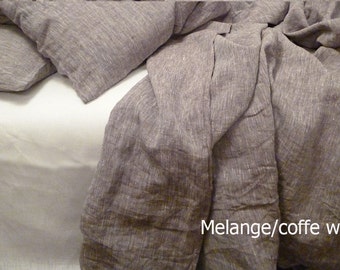 Duvet cover 100% Linen melange,linen bedding,natural organic duvet cover,flax bedding,linen duvet cover queen,linen duvet cover king