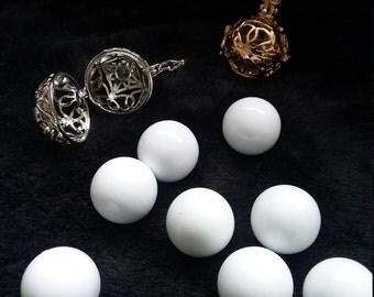 18mm White Harmony Mexican Angel Bola Charm Musical Chime Ball Bead