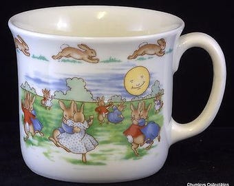 Rare Vintage Royal Doulton – Porcelain Bunnykins Cup “60th Anniversary” Edition