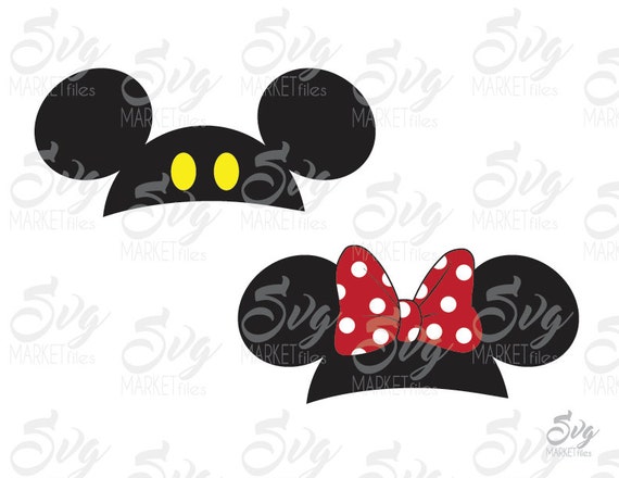 Mickey And Minnie Mouse Ears Cuttable Design File SVG EPS