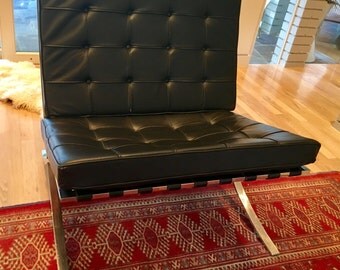Pair of 1967 Knoll Barcelona Chairs by Mies Van Der Rohe
