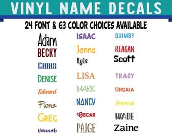 Vinyl Name Decal / Name Sticker / Name Decal / Water Bottle Decal / Yeti Decal / Tumbler Decal / Ozark Trail Decal / CamelBak Decal