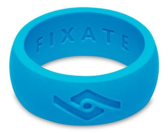 Fixate Designs Men's Neon Blue FX8 Silicone Wedding Ring