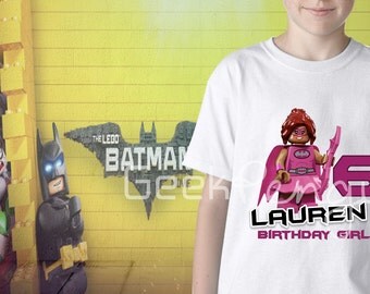 Lego Batgirl Birthday, Lego birthday shirt, Lego batgirl party, Lego for girls, Lego Party, Lego birthday shirt,