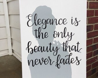 Custom Canvas | Audrey Hepburn | Elegance is the only beauty that never fades | Custom Quote Canvas | Wall Decor