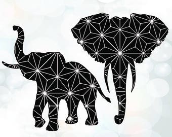 Elephants silhouette SVG - Elephant SVG for Cricut - Animal Clipart - Cricut Cut Files - Silhouette Cutting Files - Vector Cut File