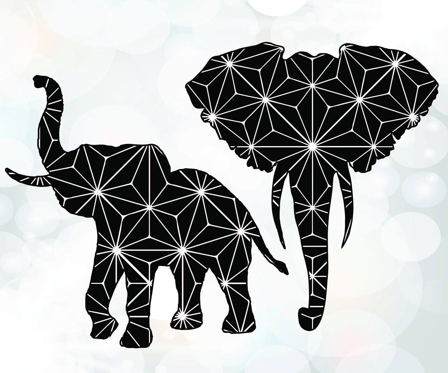 Elephants silhouette SVG Elephant SVG for Cricut Animal