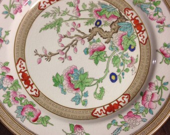 Rare set of 4 royal doultons Indian Tree dresden antique plates