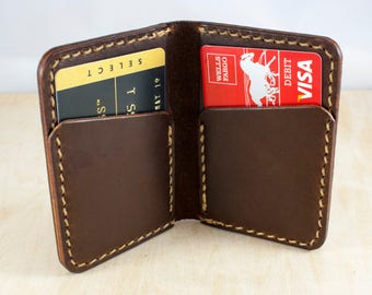 Leather Mens Wallet, Leather Minimalist Wallet, Leather Bifold Wallet, Front Pocket Personalized Wallet