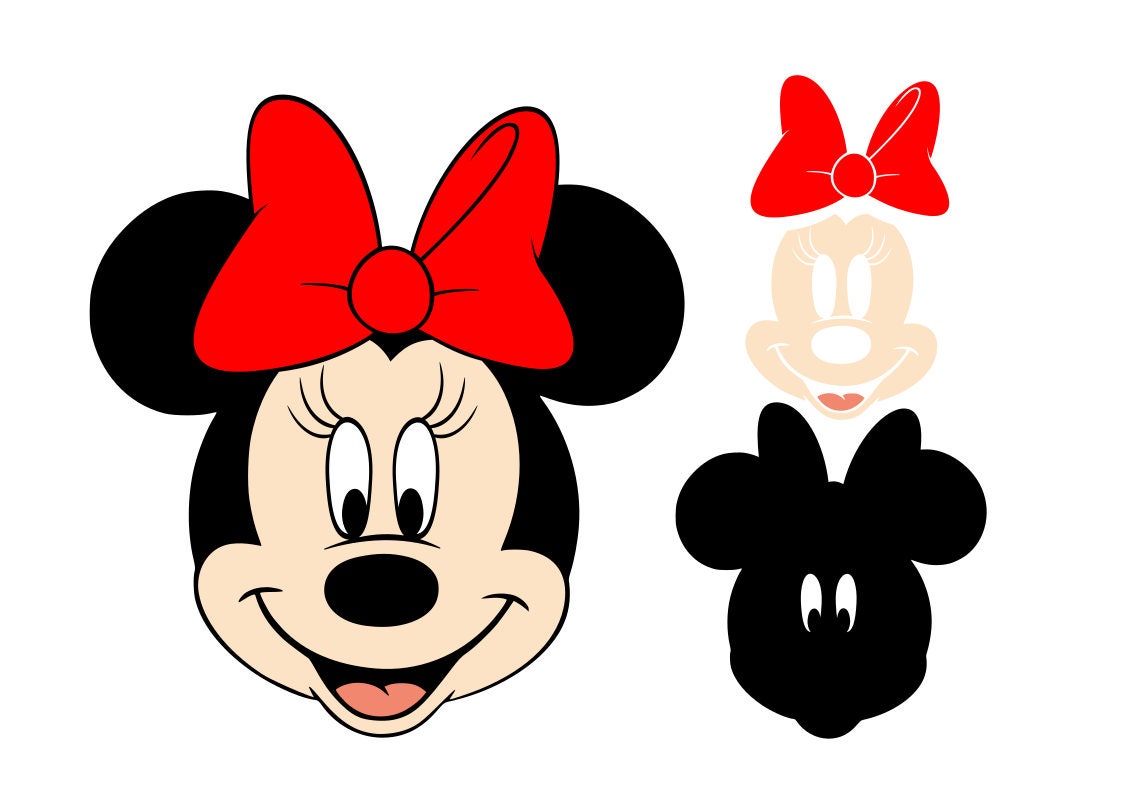Download Minnie Mouse Disney svg in layers, svg, eps, dxf downloads.