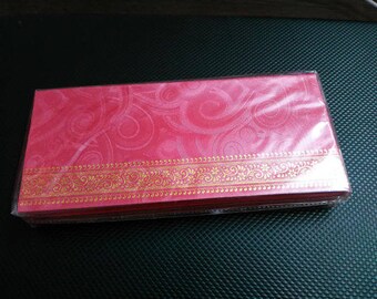 25 Lucky Money Envelopes, Handwritten Money Envelope for Money Check Gift Thanks giving Diwali Festival, Wedding Gifts Red Envelopes